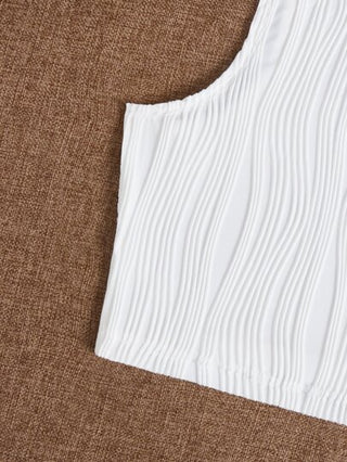 EZwear لباس علوي تانك قصير موحدة اللون