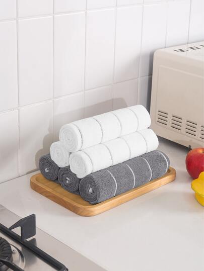 HYER KITCHEN قماش تنظيف مستطيل ناعم ومريح أسود المربعات ذو طابع إبداعي وأنيق مناسب للمطبخ، الحمام، المنزل، ولوازم المنزل