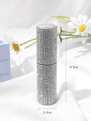 1 قطعة من زجاجة رش العطر المزينة بالراين ستون، زجاجة رش عطر قابلة لإعادة التعبئة صغيرة للسفر، ديكور منزلي للغرفة المعيشة والنوم والحمام، مستلزمات السفر، زفاف، حفلة، عيد ميلاد، هدايا للرجال والأم والأب والأصدقاء، رأس السنة، إكسسوارات، هدية مضحكة