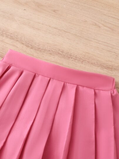 girls sets ثوب مجموعة فتاة مراهقة مكون من تيشيرت مطبوع بالحروف الأبجدية وتنورة مجسمة بأسلوب حلو، نمط الحروف الأبجدية و هيم تنورة مجسمة، خصر مرتفع