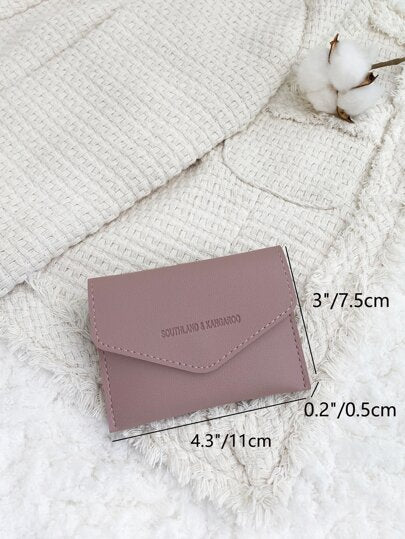SOUTHLAND&KANGAROO محفظة صغيرة قابلة للطي وخفيفة الوزن وقابلة للحمل ومزينة بحروف منقوشة وبطاقة هوية وعمال ذوي الياقات البيضاء للسيدات للعطلات والذكرى السنوية وهدايا أعياد الميلاد والإكسسوارات والهدايا والهدايا للمعلمين ومحفظة وردية اللون وسلسلة مفاتيح وحا