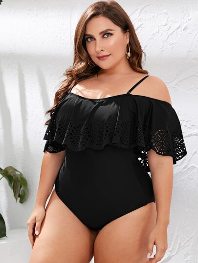 Swim Lushoire قطعة واحدة ملابس سباحة حجم كبير أنيقة