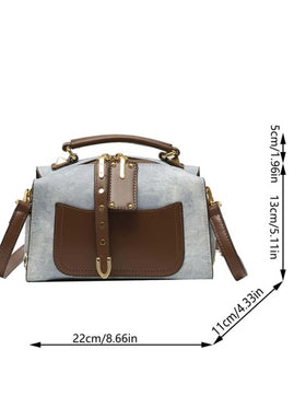 yating 1 قطعة (22x13x11 سم) حقيبة كتف يدوية فاخرة ملونة بطراز قديم، حقيبة جسم عرضي كاجوال مزينة بإكسسوارات معدنية، حقيبة كتف محمولة عصرية وملونة