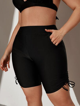 Swim SPRTY شورت بيكيني ربطة جانبي مقاس كبير