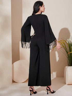 Modelyn بدسويت بساق واسع مقلم كشكش
