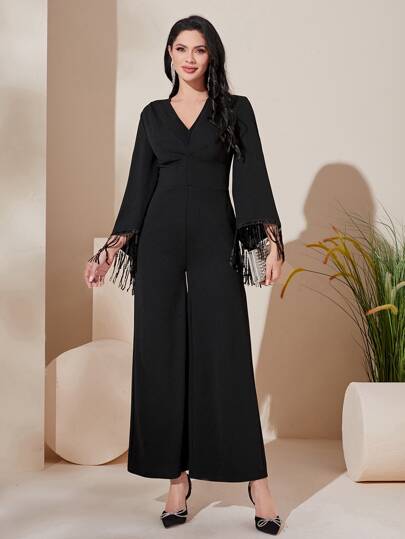 Modelyn بدسويت بساق واسع مقلم كشكش