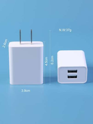 شاحن حائط USB مزدوج، سريع الشحن، مقبس ذو منفذين لهواتف ذكية - قابس أمريكي متوافق مع أجهزة آيفون 16 15 14 13 12 11 برو ماكس XS X SE2022 وجميع أجهزة الأندرويد، قابل للتثبيت على الحائط للمكتب والمدرسة والسكن، شاحن سريع متوافق مع آيفون ، شاحن سفر ،شحن سريع، ه