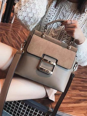 حقيبة يد نسائية كلاسيكية مع غطاء وحزام عريض، نهاية باهتة، حقيبة كروس جسم/كتف، متعددة الاستخدامات للتنقل أو التسوق أو الخروج