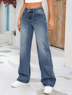 SHEIN Tall جينز بساق مستقيم جيب مائل