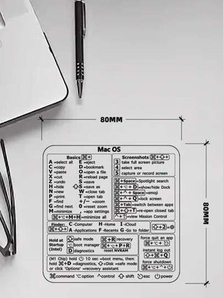 قطعة واحدة من ملصق اختصار الكمبيوتر المحمول متوافق مع MacBook 24 بوصة ، ملصقات لوحة المفاتيح