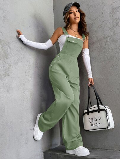 SHEIN Unity جمبسوت جيب قلاب قطعة واحدة