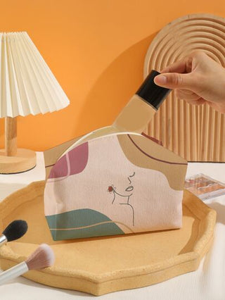 حقائب مكياج جرافيك شخص مربع قطعة واحدة