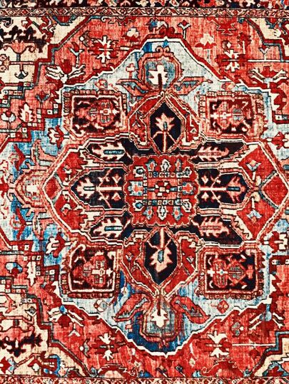 سجادة بنمط هندسي قطعة واحدة، حصيرة أرضية عتيقة لغرفة الطعام والمطبخ، سجاد داخلي، ديكور المنزل، ديكور الغرفة