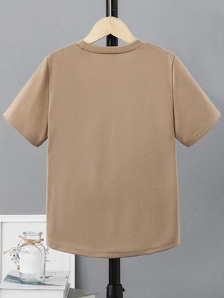 SHEIN تي شيرت بطباعة شعار ولد