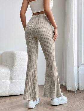 SHEIN PETITE بنطلون ربيعي للنساء بساق متدلية وجوارب مُحبوكة بطريقة متماسكة، ملابس رمضان