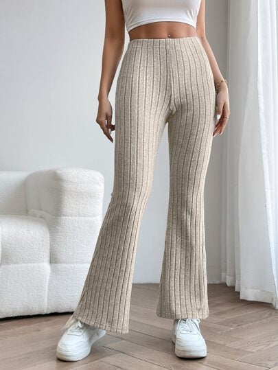 SHEIN PETITE بنطلون ربيعي للنساء بساق متدلية وجوارب مُحبوكة بطريقة متماسكة، ملابس رمضان