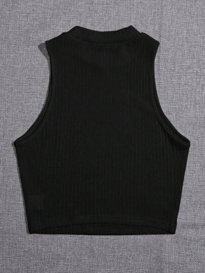 EZwear أعلى خزان مضلع قصير عادي