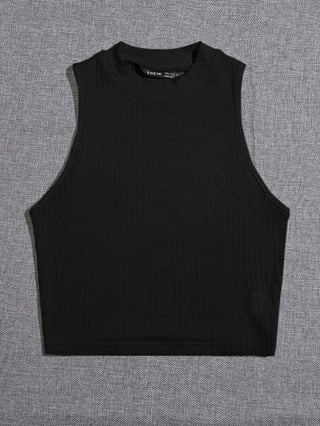 EZwear أعلى خزان مضلع قصير عادي
