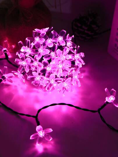 1.5 م 10 مصباح LED (بطارية)، 4 م 20 مصباح LED، 5 م 50 مصباح LED (طاقة شمسية) أنوار ستارة أزهار الكرز للديكور الخارجي