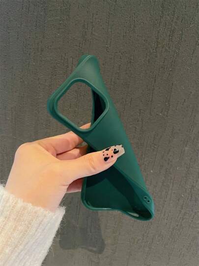 حافظة هاتف واقية أخضر زيتوني طبيعي، مقاومة للصدمات بتصميم إبداعي بقاعدة قشرة البرتقال، متوافقة مع أجهزة آبل 11 12 13 14 15 16 بلس 13 برو ماكس XR 16 14 بلس 14 برو ماكس 13 برو ميني