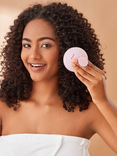 SHEIN Basic living قطعة واحدة فرشاة تدليك فروة الرأس وفرشاة لغسل الشعر ذات شعيرات سيليكون ناعمة، لاستخدام الرطب والجاف، مع حقيبة، ومنظم، وتخزين وكبكات شعر
