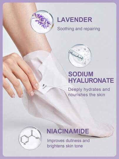 قناع القدم SlowSunday Lavender ، للأقدام الجافة المتشققة ، العناية بالقدم ، الترطيب ، مهدئ البشرة ، التغذية العميقة ، أنماط الخريف والشتاء المريحة ، مناسب لخريف الشتاء ، Y2K ، لعيد الهالوين ، الحفلات والهدايا ، ورأس السنة الجديدة ، هدية شكرا لك