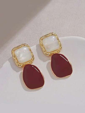 أقراط متدلية الموضة سبائك الزنك مربع للنساء الزخرفة اليومية زوج واحدرمضان