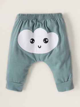SHEIN Playful Pals مولود جديد 2 قطع بوديسوت صور رسوم كارتون & قطعة واحدة تي شيرت & 2 قطع بنطلون & قطعة واحدة جمبسوت & قبعة & مريلة & قفازات & طقم حقائب