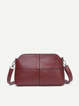 حقيبة كتف بسيطة بلون خالص للنساء