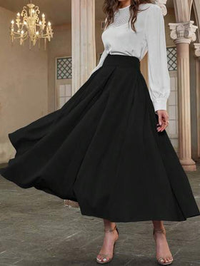 Modelyn تنورة ذات خصر عالي وجرس للنساء في فصل الخريف