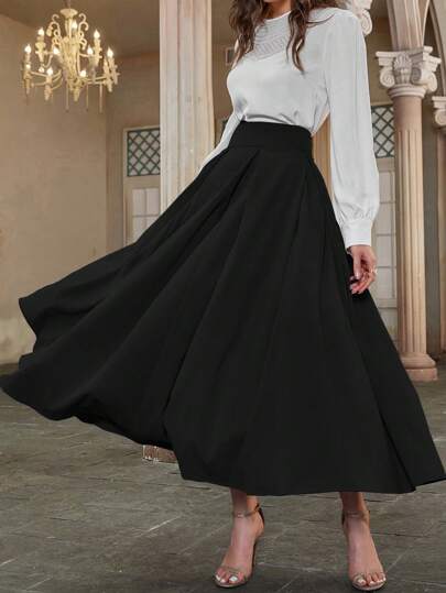 Modelyn تنورة ذات خصر عالي وجرس للنساء في فصل الخريف