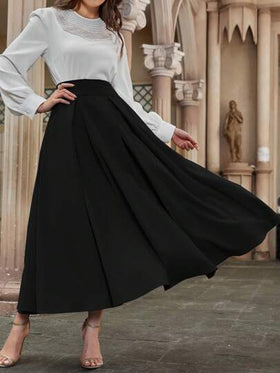 Modelyn تنورة ذات خصر عالي وجرس للنساء في فصل الخريف
