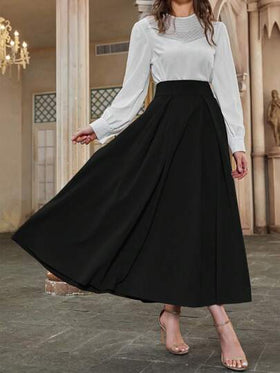 Modelyn تنورة ذات خصر عالي وجرس للنساء في فصل الخريف