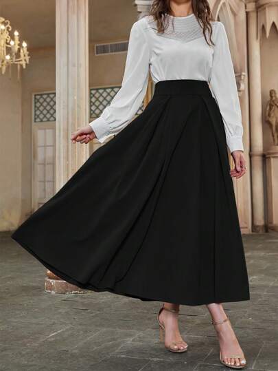 Modelyn تنورة ذات خصر عالي وجرس للنساء في فصل الخريف