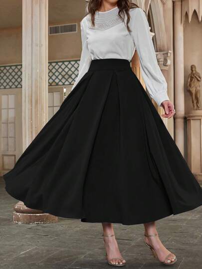 Modelyn تنورة ذات خصر عالي وجرس للنساء في فصل الخريف