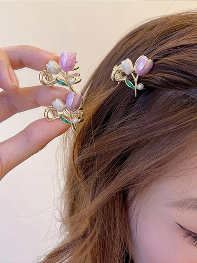 قطعتان مشبك شعر أنيق للنساء مزين بالزهور والخرز الاصطناعي، هدية عيد الحب، مشبك شعر بتصميم قلب، مشبك شعر، مشبك شعر، مشبك شعر، مشبك شعر، ملحقات شعر لليوم والليلة، للمدرسة والجامعة، ملحقات شعر باللؤلؤ للخريف والشتاء، للملابس الرسمية والكاجوال للنساء