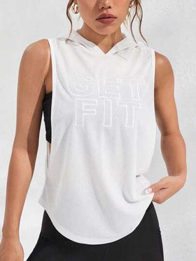 Streetz SHEIN Sport قميص ثقيل رياضي بطباعة شعار قبعة