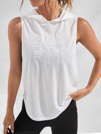 Streetz SHEIN Sport قميص ثقيل رياضي بطباعة شعار قبعة