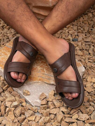 شبشب رجالي من النوع المريح بأسلوب البلدية العربية ذو الأصابع المفتوحة للملابس الرسمية