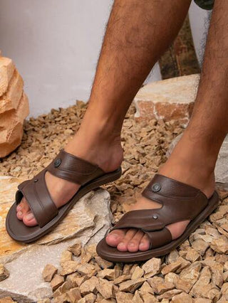 شبشب رجالي من النوع المريح بأسلوب البلدية العربية ذو الأصابع المفتوحة للملابس الرسمية