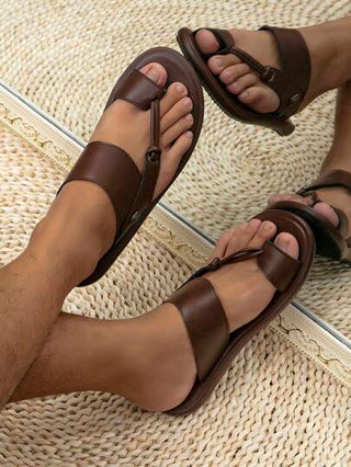صنادل رجالية بسيطة ومريحة من نوع ثونغ، فليب فلوب عربية للشاطئ