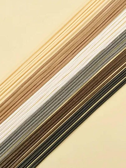 Yiwu Qiyou Accessories Co., LTD 50 قطعة سلسلة جلد أسود مضفر قابلة للتعديل 45 سم سلك شمع DIY قلادة يدوية قفل سحاب مجوهرات