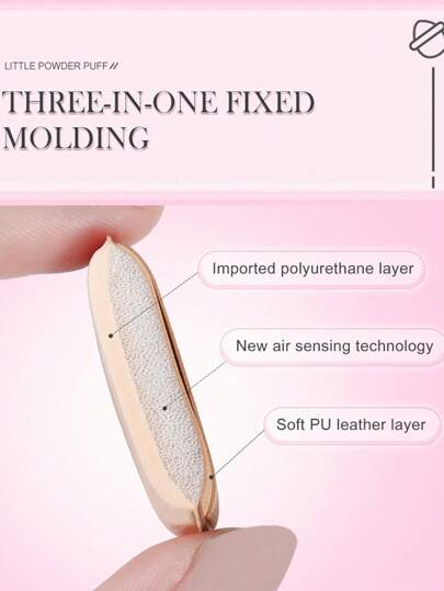 HMQ beauty علبة تحتوي على 5 قطع إسفنج مكياج بشكل وسادة هواء صغيرة بشكل إبهام لتطبيق المكياج حول الأنف والعين، أداة مكياج للسيدات