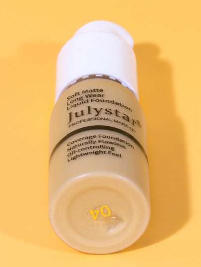 Julystar كريم أساس للتحكم في الزيت، 30 مل تغطية كاملة لكريم الأساس السائل تحت العيوب وتغير لون الجلد