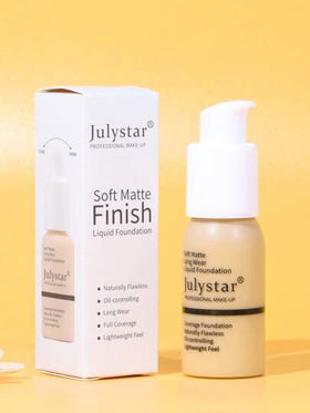 Julystar كريم أساس للتحكم في الزيت، 30 مل تغطية كاملة لكريم الأساس السائل تحت العيوب وتغير لون الجلد
