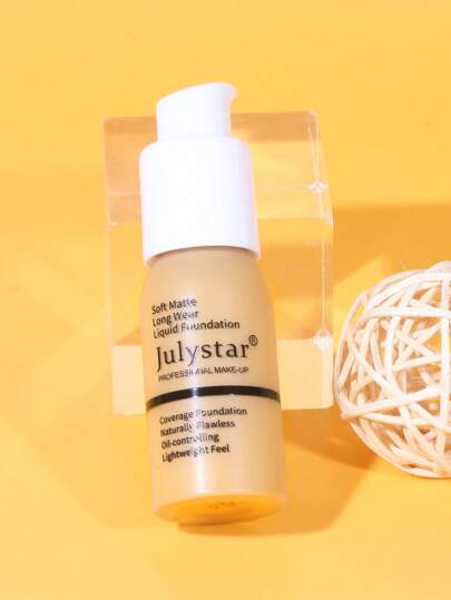 Julystar كريم أساس للتحكم في الزيت، 30 مل تغطية كاملة لكريم الأساس السائل تحت العيوب وتغير لون الجلد