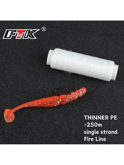 Ftk 250 متر 0.2 مللي متر الطعم مطاطا إغراء خيط صنارة الصيد مكافحة انفصال مطاطا ماجيك خيط صنارة الصيد الصيد الطعم الموضوع