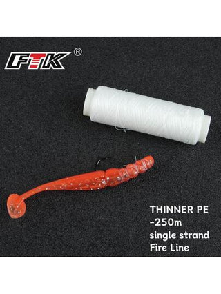 Ftk 250 متر 0.2 مللي متر الطعم مطاطا إغراء خيط صنارة الصيد مكافحة انفصال مطاطا ماجيك خيط صنارة الصيد الصيد الطعم الموضوع