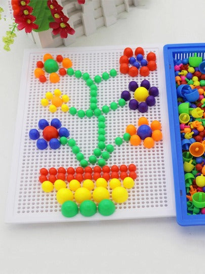 296 قطعة مجموعة إبداعية DIY أظافر على شكل فطر عشوائية الألوان والألوان لوحات مسامير السحرة