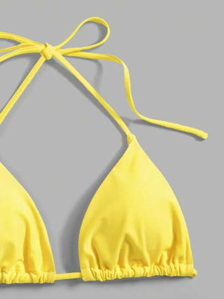 Swim Mod ملابس سباحة بيكيني برسن موحدة اللون مثلث